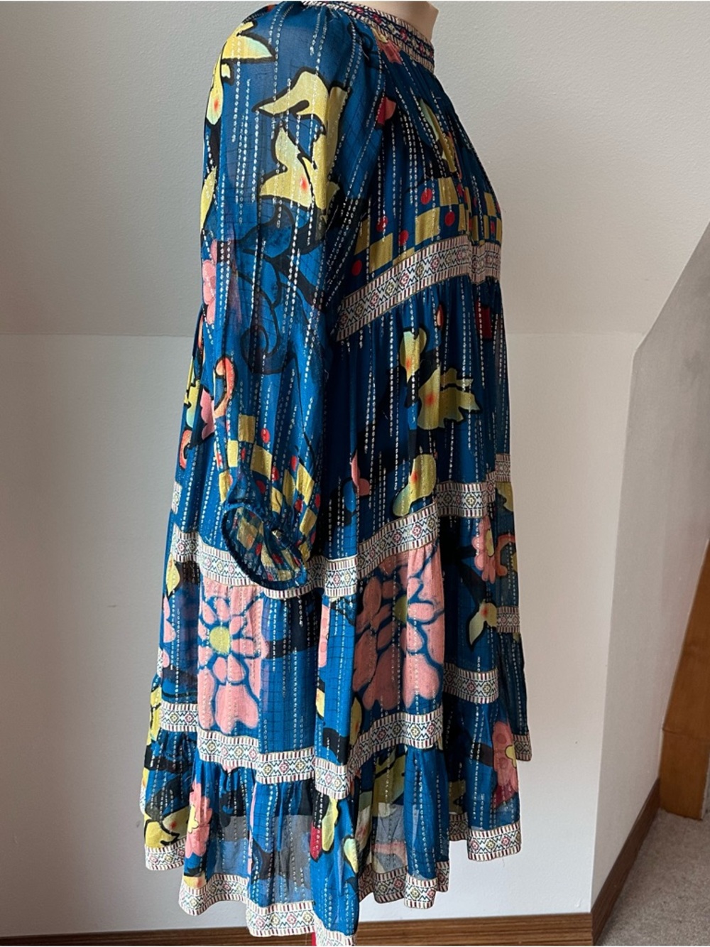 Anthropologie Verb Pallavi Singhee Eulalia Dress Size 6 Boho Art to Wear - Picture 9 of 11